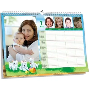 Fotokalendář Activity planner s motivy mláďat (A3)