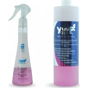 Kosmetika pro psa Náhradní náplň - Lesk a rozčesávací sprej Yuup 1l (vysoká koncentrace účinných látek)