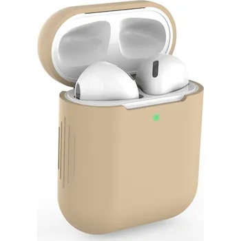 Příslušenství pro sluchátka Enem Jednobarevný obal na Airpods 1/2 - Krémový APP1OAIR007