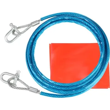 Tažné lano Tažné lano kovové 3000kg s karabinami 4 m