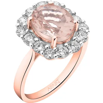 Prsten Prsten z růžového zlata s brilianty a morganitem - ryzost 585 - 157.211