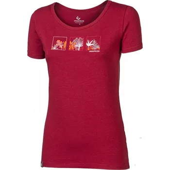 Dámské tričko Triko krátké dámské Progress SASA FLOWINDOWS, višňové Velikost: XL