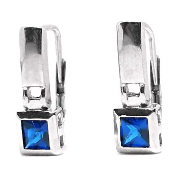 Náušnice Stříbrné náušnice zirkon spinel - VE183 (Stříbrné náušnice se zirkony spinely)