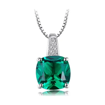 Šperkovnice Řetízek s přívěškem se Smaragdem a zirkony 925/100