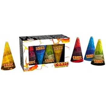 Zábavní pyrotechnika Pyrotechnika Fontánový MIX 4ks Conic fountains 25