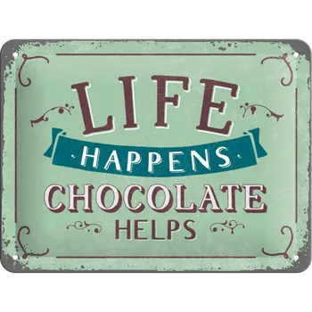 Plechová cedule Nostalgic Art Plechová Cedule Chocolate Helps