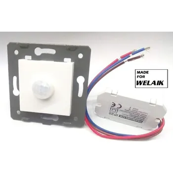 Pohybové čidlo WELAIK PIR pohybový detektor- bílý IP20 230V