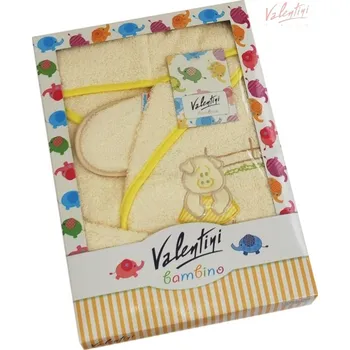 Dívčí župan Dětský froté župan VALENTINI vel. 4 roky krémový/žlutý