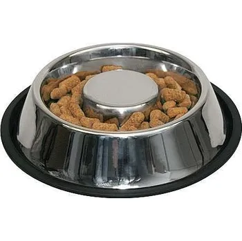 Miska pro psa Miska nerezová s gumovou hranou - protihltací 500 ml