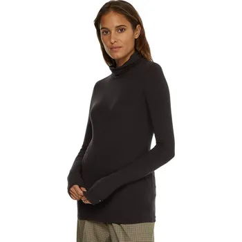 Dámské tričko TOMMY HILFIGER DÁMSKÝ ROLÁK SLIM SOFT TENCEL ROLL NECK TOP ČERNÝ WW0WW36138 BDS Velikost: M