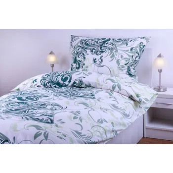 Povlečení Bavlněné povlečení - zelené ornamenty