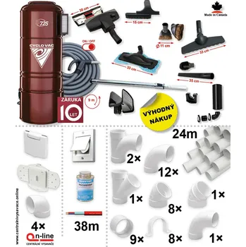 Vysavač Celonerezová konstrukce, určeno do 550 m2. Záruka 10 let