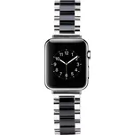 AW Keramický dvoubarevný řemínek na Apple Watch - Stříbrno černý Šířka uchycení řemínku: 38/40/41/42mm, Barva: Stříbrná-černá IR-AWKER01