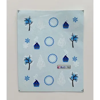Vodolepky na zdobení nehtů - Blue Winter BLE1762