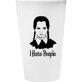 Cestovní nerezový hrnek s potiskem Wednesday I Hate People