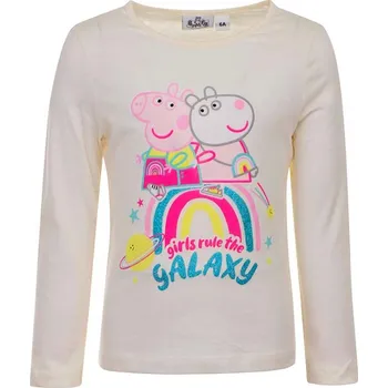 Dívčí tričko SUN CITY Dívčí tričko Prasátko Peppa Galaxy bavlna bílé Velikost: 116 (6 let)