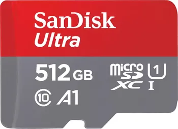 paměťová karta SanDisk Ultra microSDXC 512 GB + adaptér (SDSQUAC-512G-GN6MA)