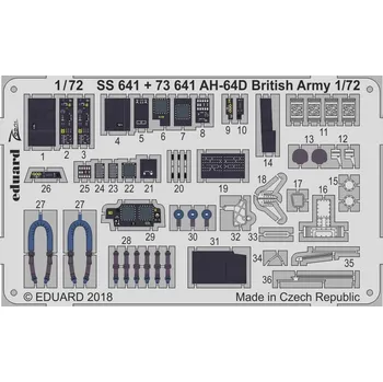 Plastikový model Eduard 1/72 AH-64D British Army (ACADEMY)