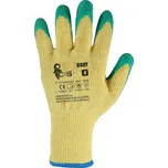 CXS ROXY / Textilní rukavice máčené v latexu - žlutá/zelená 10