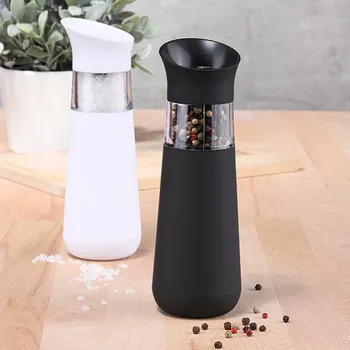 Mlýnek na koření Elektrická slánka a pepřenka sada 18,5 x 5,8 cm 2 ks bílá/černá