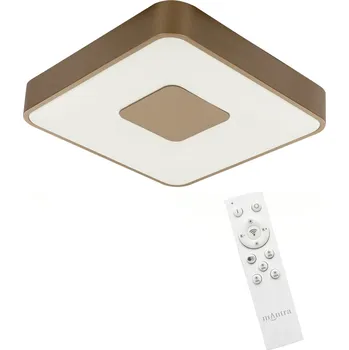 Mantra 7926 Coin Square, zlatohnědé stropní svítidlo s dálkovým ovladačem LED 80W 2700K-5000K, 44x44cm
