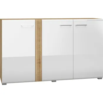 Komoda Komoda třídveřová dub castello/bílý lesk ADAGIO 05