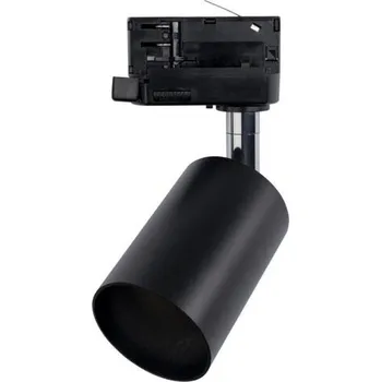 Bodové svítidlo LED lištový reflektor pro 1xGU10, třífázový adaptér, černý