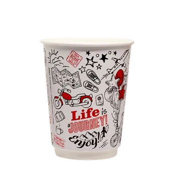 Jednorázové nádobí EcoPack Papírový kelímek dvouvrstvý 0,3 l CTG O90 mm nápojový bílý Travel bal/20 ks Balení: 20