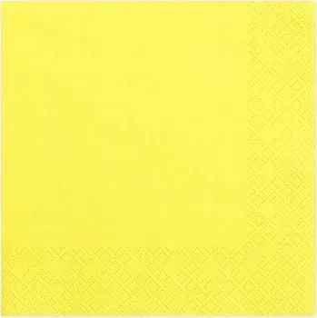 Papírový ubrousek Ubrousky Maki Unicolor L - žlutá - 20 ks - 1800