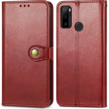 Pouzdro na tablet VSECHNONAMOBIL 38124 LEATHER BUCKLE Peněženkový obal Ulefone Note 10 červený