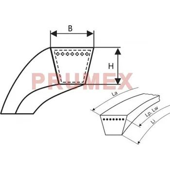 Auto-moto Klínový řemen 17x1120 Li - B 1160 Lw optibelt VB