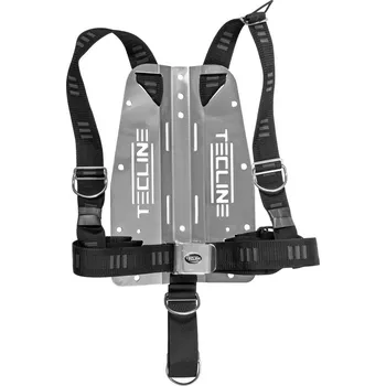 Kompenzátor vztlaku Tecline Backplate hliník 3 mm + postroj DIR TecLine, měkký popruh "E" T15014-01