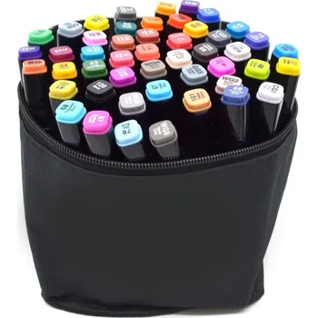 40pcs Oboustranné lihové fixy v pouzdře 40 ks