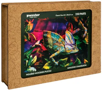 Puzzle Puzzler Magic Wood úžasný chameleon 250 dílků