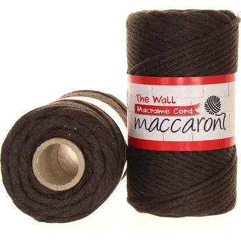 Příze Maccaroni The Wall 3mm čokoládová 304