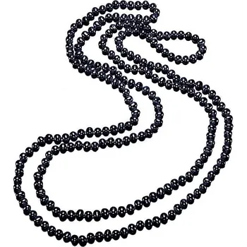 Náramek Perlová šňůra se sladkovodních perel 160 cm černá