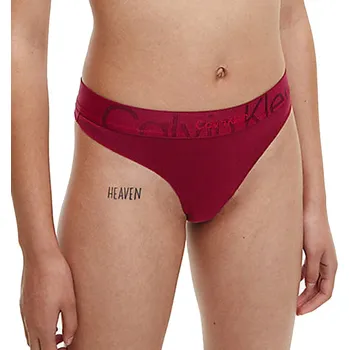 Kalhotky Calvin Klein tanga QF6992E vínová - Vínová / S