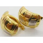 Klenoty Budín Mohutné zlaté dámské gravírované náušnice 585/1,99gr HK2125 (Klenoty Budín Mohutné zlaté dámské gravírované náušnice 585/1,99gr HK2125)