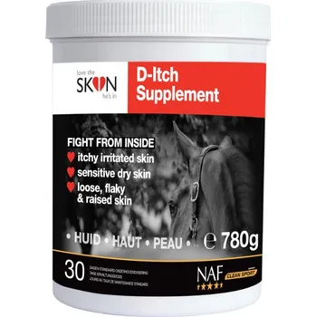 NAF D-Itch Supplement účinný krmný doplněk proti podrážděné pokožce nejen pro muchaře, balení 780g