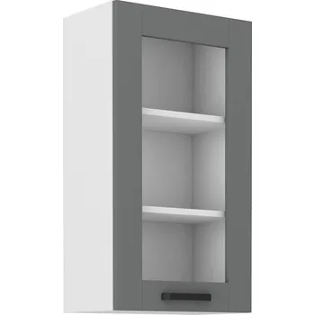 Kuchyňská skříňka Vysoká horní skříňka LUNNA TMAVĚ ŠEDÁ / BÍLÁ 40 GS-90 1F