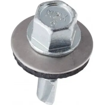 Šroub Marcopol Marcopol MPX02 Samovrtný šroub s podložkou 4,8 x 20 mm stříbrná