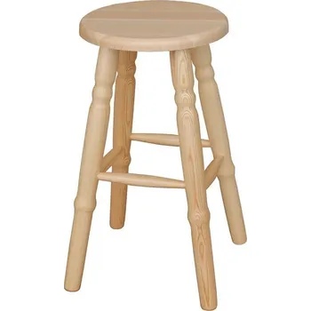 Jídelní stůl Barový taburet z masivu kulatý TAB21 Barevné provedení: Tmavě hnědá