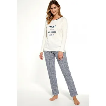 Dámské noční prádlo Cornette dámské pyžamo 655/311 Coffee Barva: original, Velikost: XL