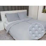 Hřejivé ložní povlečení Minky 3D puntíky MKP-050 Stříbrnošedé Jednolůžko 140x200 a 70x90 cm