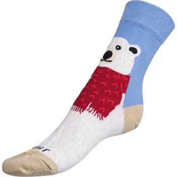 Dámské ponožky Bellatex Ponožky lední medvěd modré/bílé