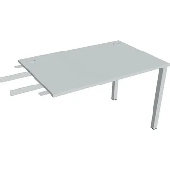 Kancelářský vozík HOBIS přídavný stůl do úhlu - US 1200 RU, hloubka 80 cm, šedá + doprava zdarma