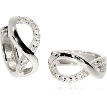 Náušnice Zlatnictví Helios Stříbrné kroužky nekonečno
