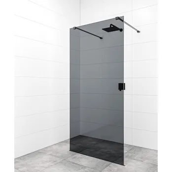 Sprchová zástěna Walk-in 120 cm SAT v barvě profilu černá SATBWI120KSZAVC