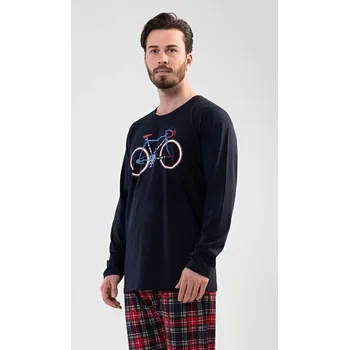 Pánské pyžamo Cool Comics Old bike tmavě modré L
