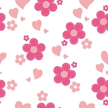 Impregnovaná látka kočárkovina, kytička, bílý podklad, látka, metráž